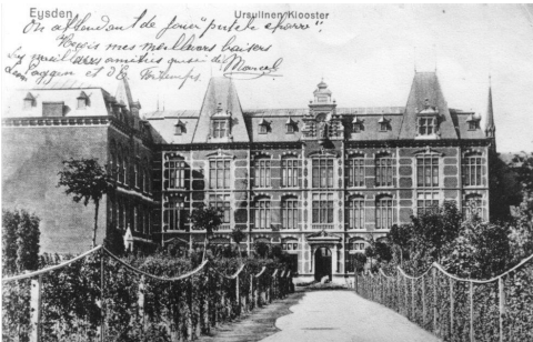 Prent Ursulinenklooster eerste kwart 20e eeuw